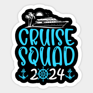 Cruise Squad 2024 Matching Family Group With Anchor Sticker